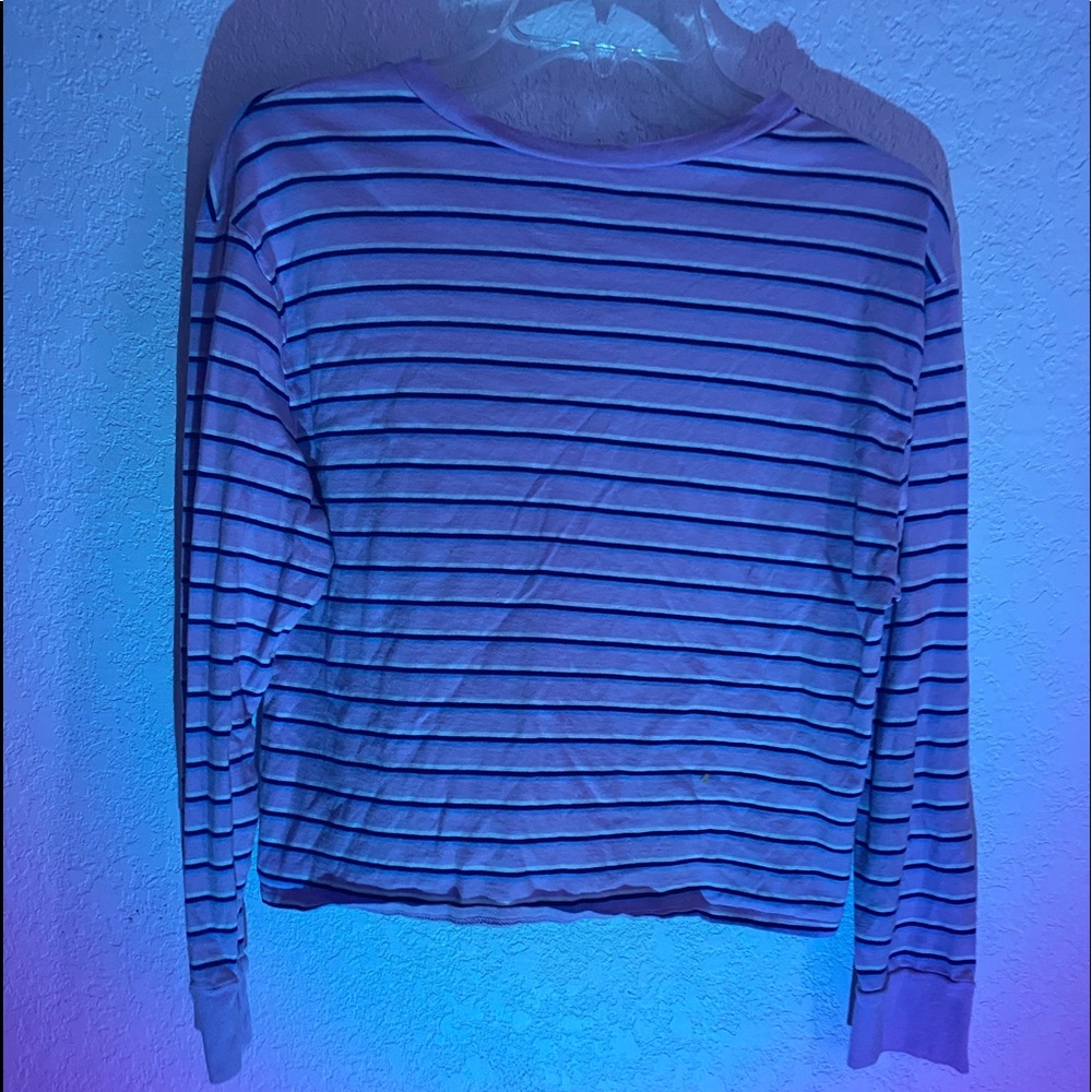 lavender striped oversized long sleeve